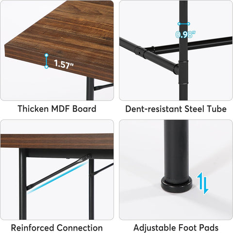 OfficeIn 6FT Conference Table – Rustic Meeting & Boardroom Desk (70.8” x 35.4”)