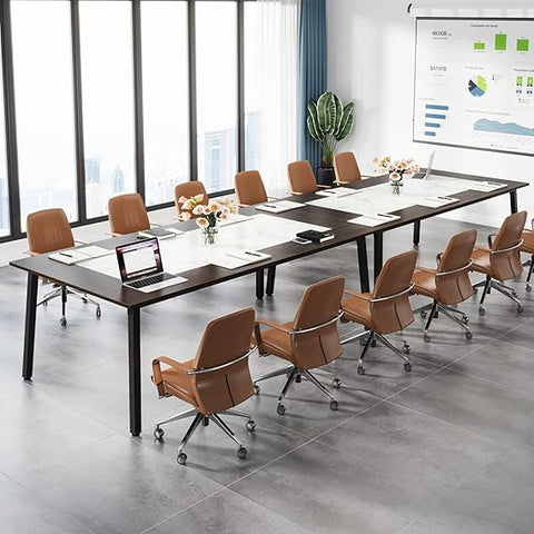 6.56FT Conference Table – 78.74'' Large Meeting Table for 8–10 People, Sturdy Office & Boardroom Desk for Business Seminars