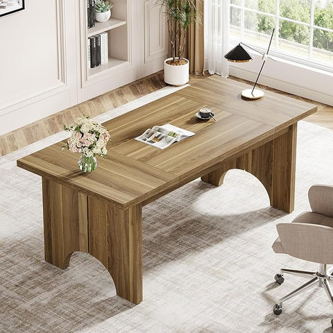 OfficeIn 63” Executive Desk – Large Wooden Office Desk with Double Pedestal, Modern Workstation & Study Writing Table for Home Office