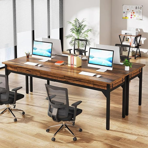 OfficeIn 78.7" Extra Long Computer Desk – Two-Person Executive Office Desk