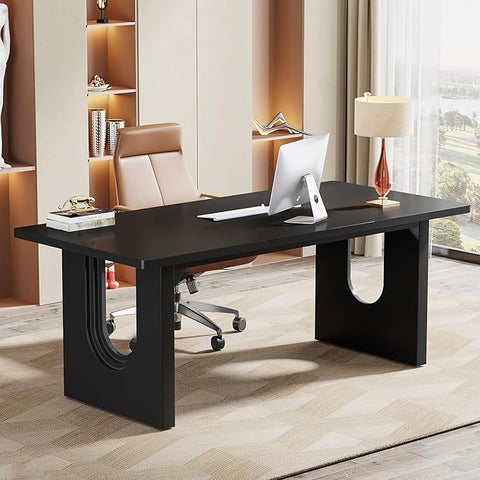 OfficeIn 70.9” Modern Executive Desk – Large Office Computer Desk & Conference Table, Simple Workstation Business Furniture for Home Office