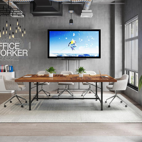 OfficeIn 6FT Conference Table – Rustic Meeting & Boardroom Desk (70.8” x 35.4”)