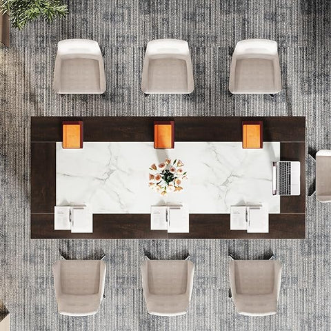 6.56FT Conference Table – 78.74'' Large Meeting Table for 8–10 People, Sturdy Office & Boardroom Desk for Business Seminars
