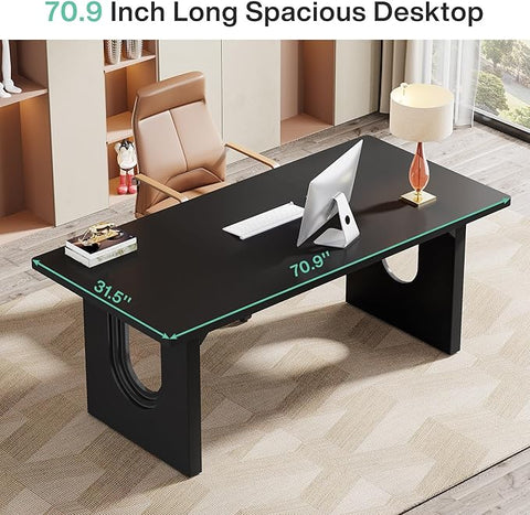 OfficeIn 70.9” Modern Executive Desk – Large Office Computer Desk & Conference Table, Simple Workstation Business Furniture for Home Office