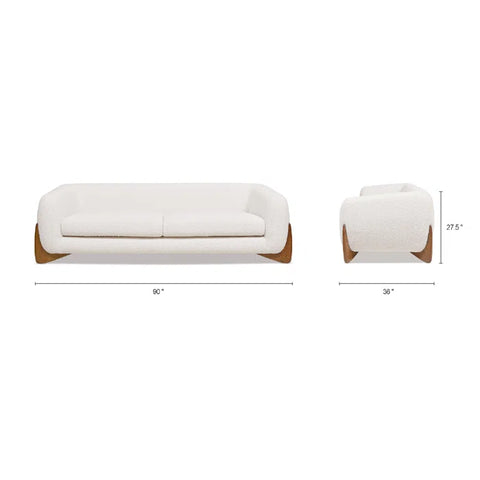 OfficeIn 90.5'' Upholstered Sofa