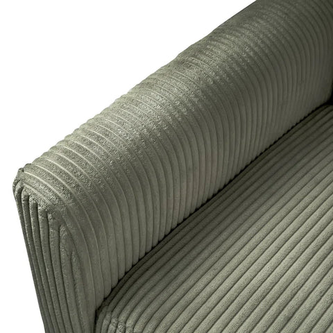 Modern Corduroy Sofa – High-Resilience Foam Cushions, Wooden Legs & Ribbed Upholstery for Stylish Comfort in Any Space