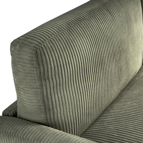 Modern Corduroy Sofa – High-Resilience Foam Cushions, Wooden Legs & Ribbed Upholstery for Stylish Comfort in Any Space