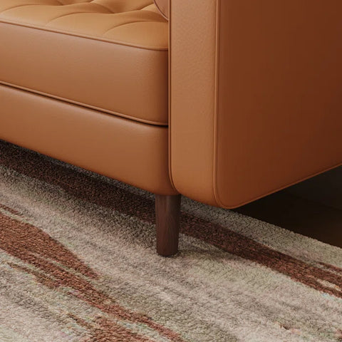OfficeIn 59" Vegan Leather Square Arm Loveseat