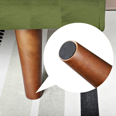 Hessville Sofa – Velvet Upholstery, Round Arms, Solid Wood Frame & High-Density Foam Cushions for Modern Living Spaces