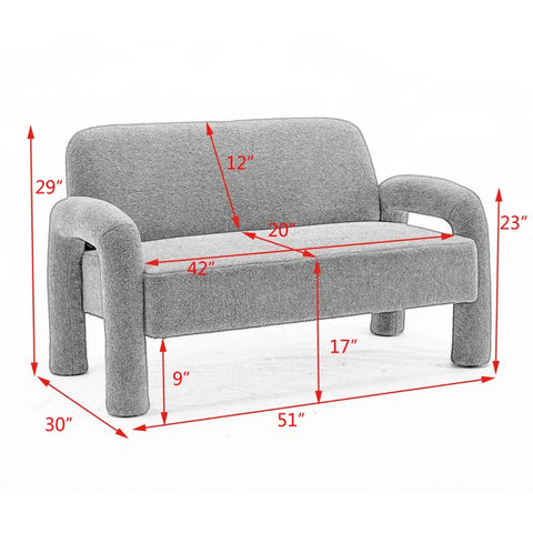 OfficeIn 51'' Upholstered Loveseat