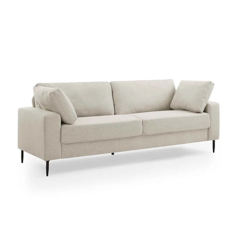 Mid-Century Tufted Sofa – Sturdy Wood Frame, Spring Foam Cushions, and Up to 500 lbs Support for Office Spaces