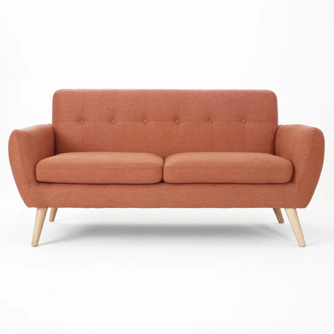 OfficeIn 67.25'' Upholstered Loveseat – Mid-Century Modern Charm