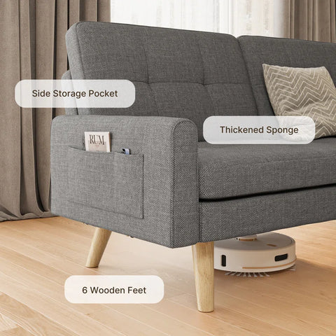 OfficeIn Futon Couch Loveseat – Multi-Functional Comfort & Space-Saving Design