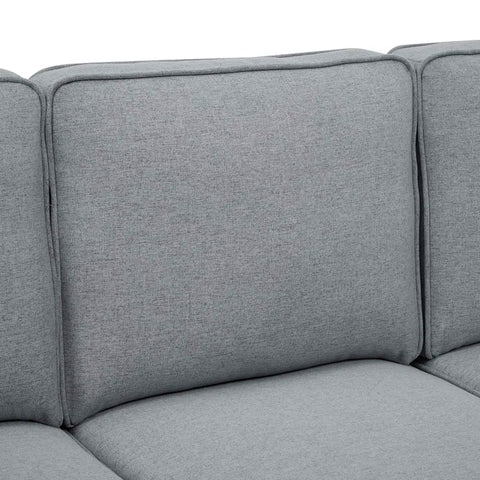 3-Seater Upholstered Sofa – Cushioned Back, Rolled Arms & Nailhead Trim with Engineered Wood Frame & Coil Spring Support for Lasting Comfort